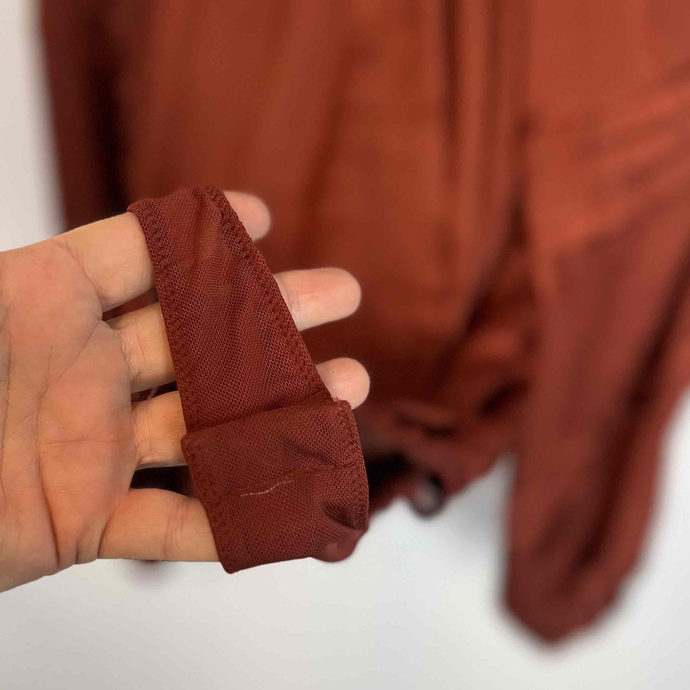 Free People Intimately Brown Burgundy Size Small Blouse Bodysuit - Picture 5 of 10